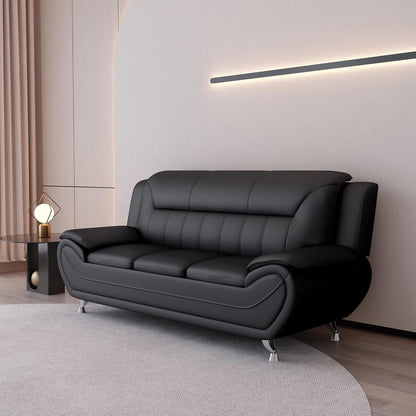 Canapé Sanuel 79.2 en similicuir avec accoudoirs coussinés