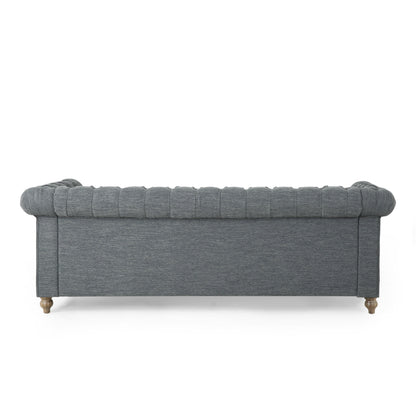 Canapé Chesterfield Saragus avec bordure cloutée par Christopher Knight Home - 85,50 L x 33,25 l x 28,50 H