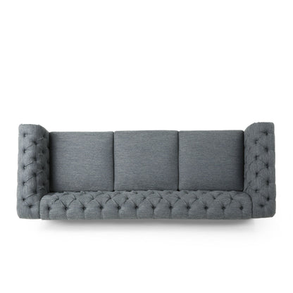 Canapé Chesterfield Saragus avec bordure cloutée par Christopher Knight Home - 85,50 L x 33,25 l x 28,50 H