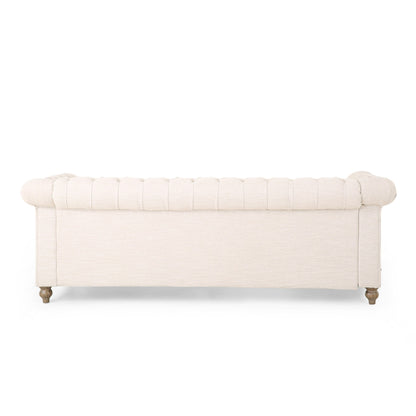 Canapé Chesterfield Saragus avec bordure cloutée par Christopher Knight Home - 85,50 L x 33,25 l x 28,50 H