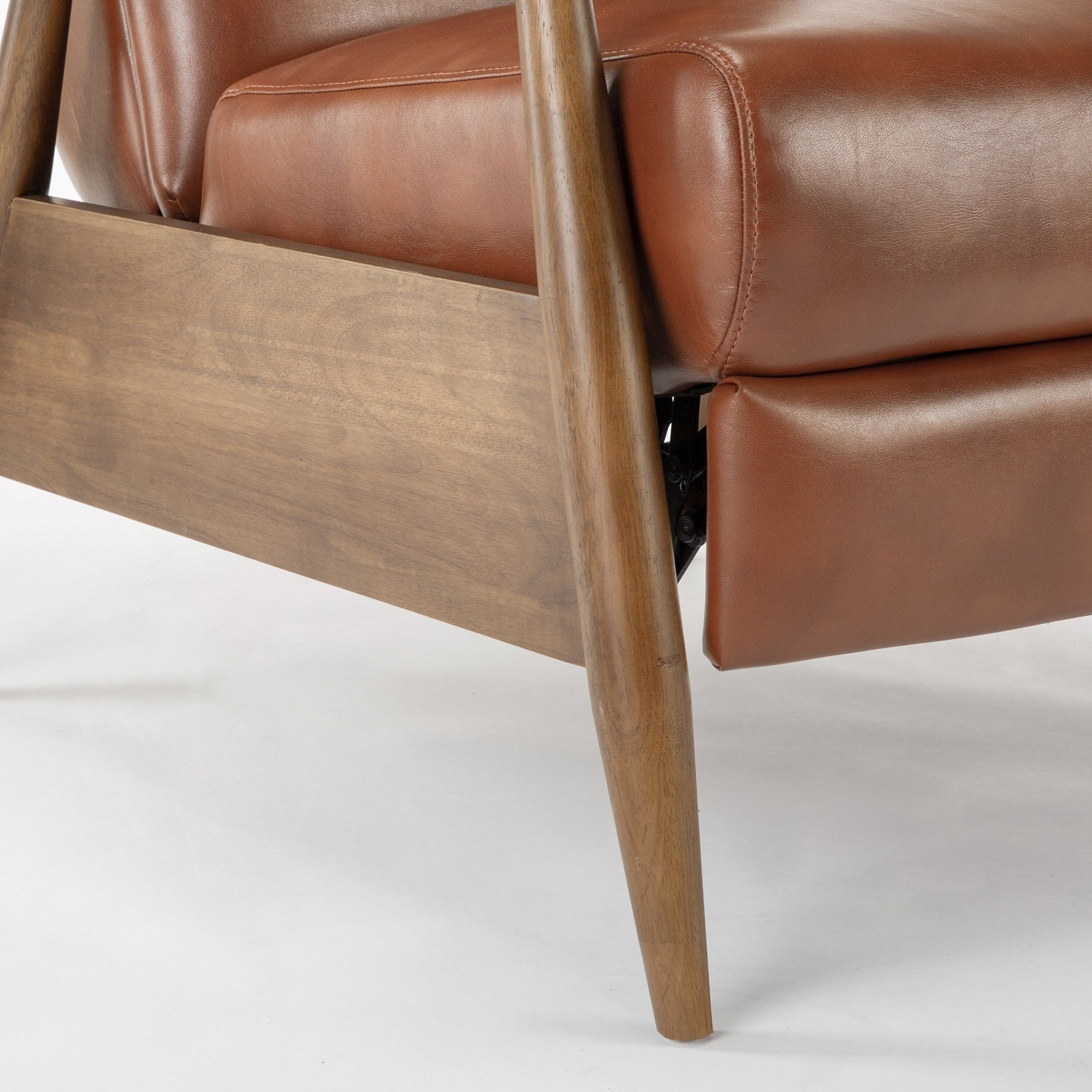 Fauteuil inclinable à accoudoirs en bois Sarasota - Caramel