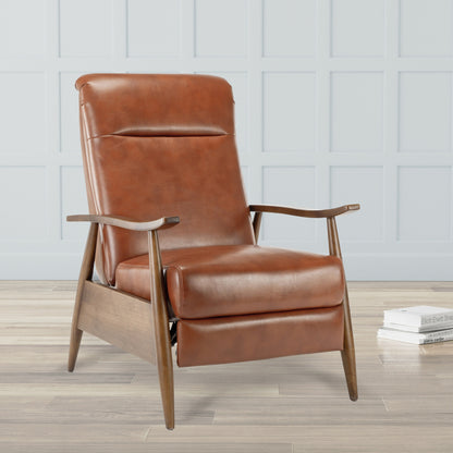Fauteuil inclinable à accoudoirs en bois Sarasota - Caramel