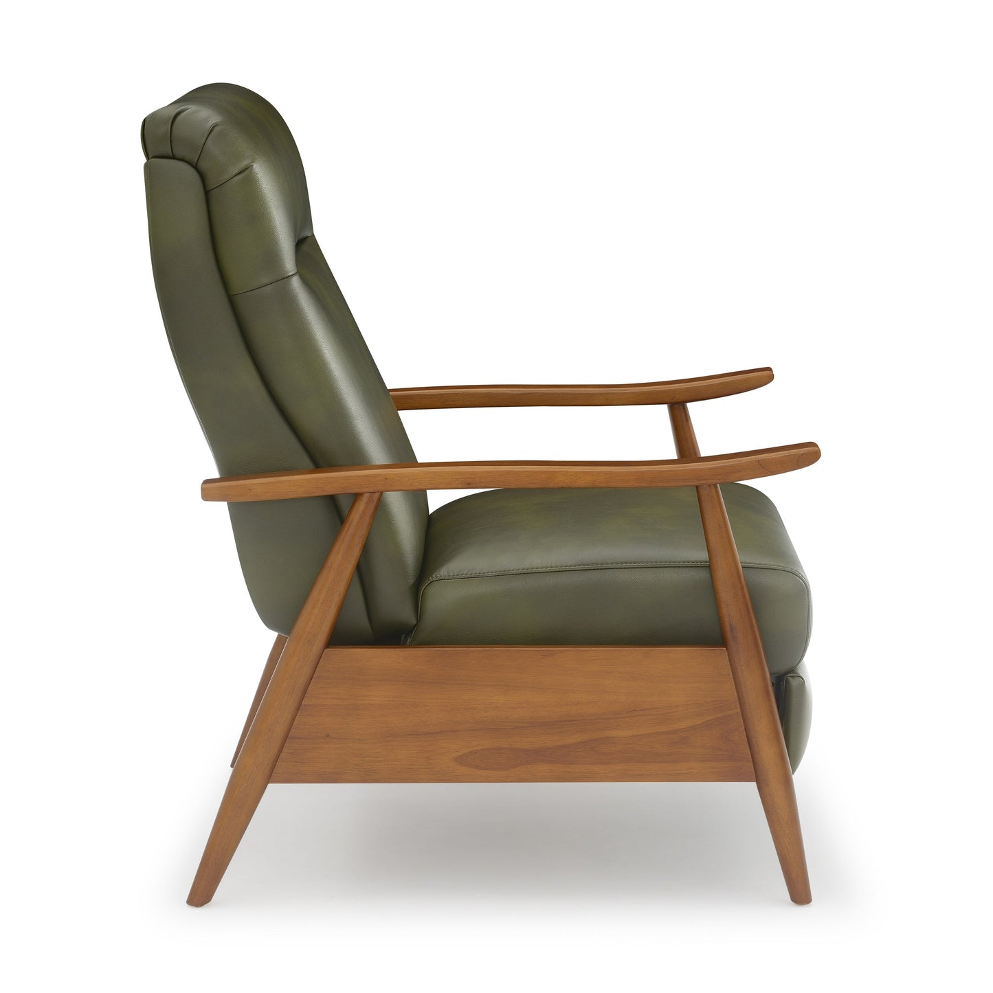 Fauteuil inclinable Sarasota en bois avec accoudoirs - Vert fougère