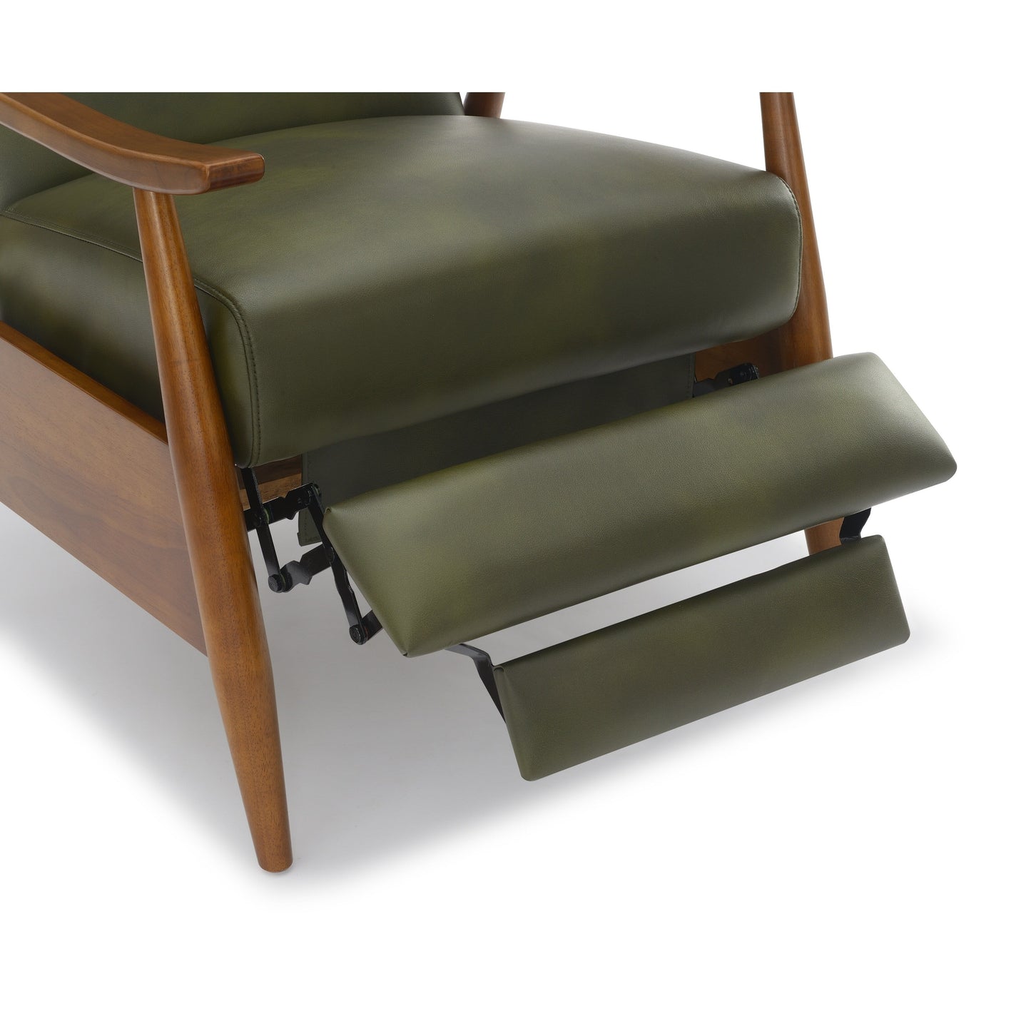 Fauteuil inclinable Sarasota en bois avec accoudoirs - Vert fougère