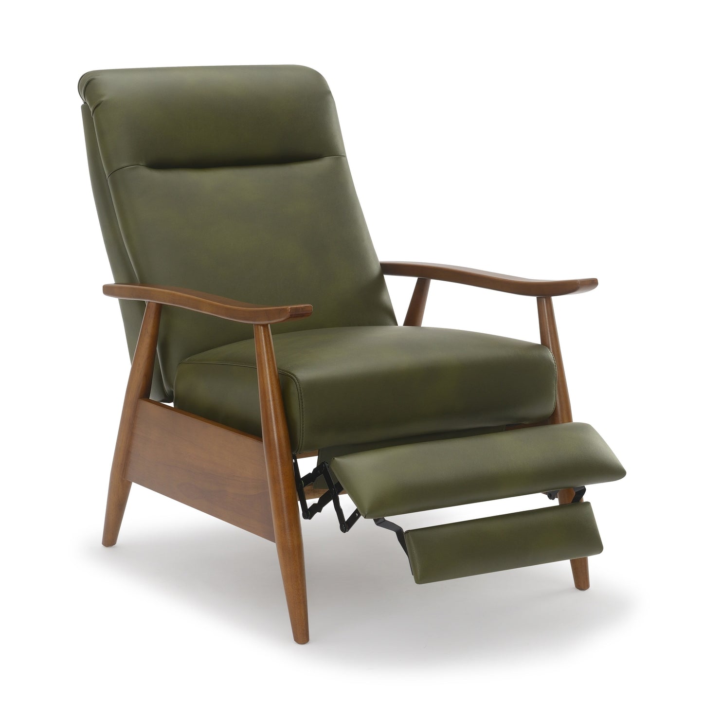 Fauteuil inclinable Sarasota en bois avec accoudoirs - Vert fougère