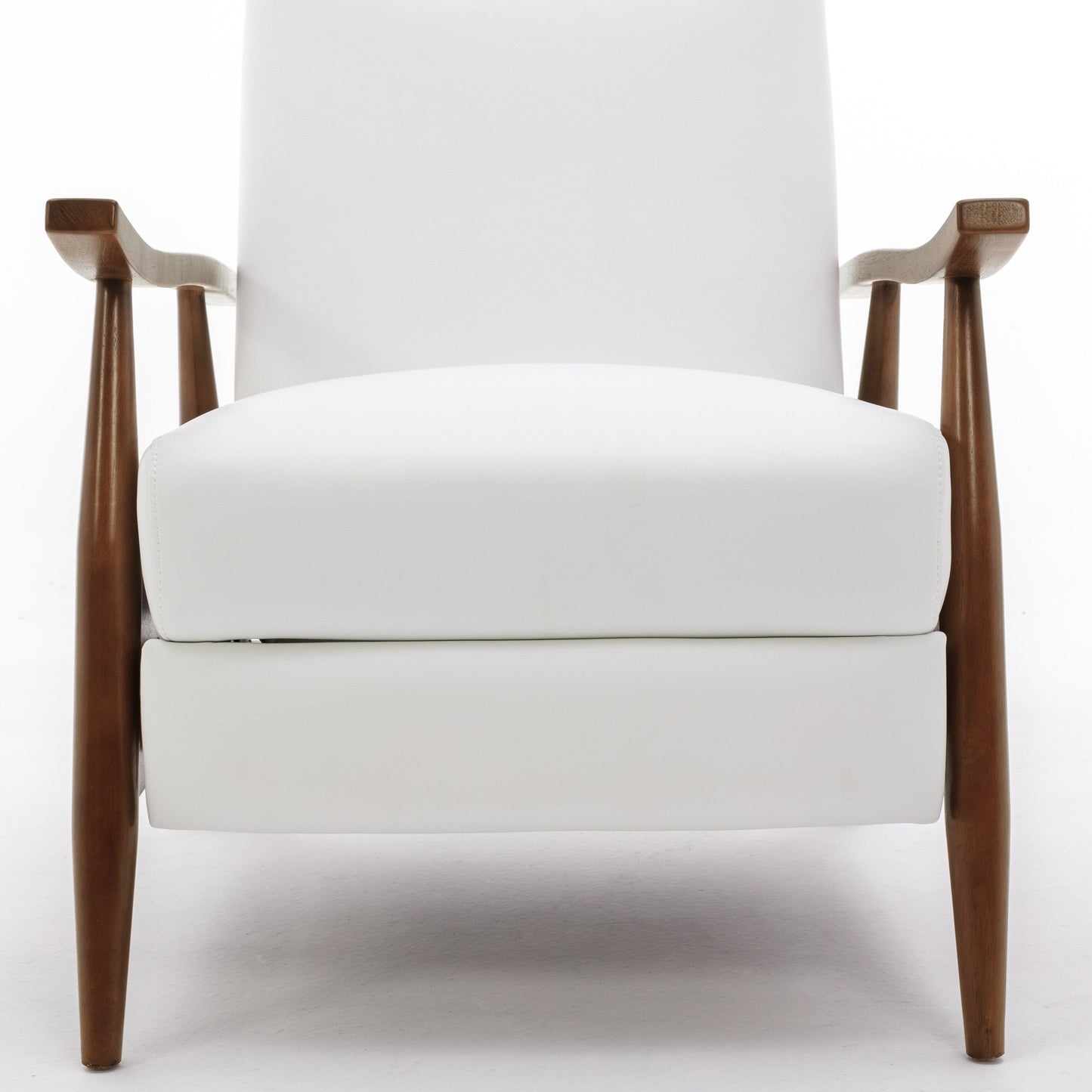 Fauteuil inclinable à accoudoirs en bois Sarasota - Milky