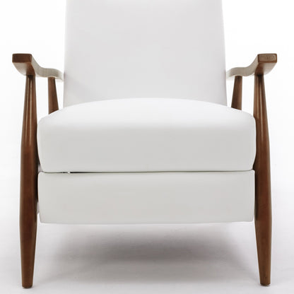 Fauteuil inclinable à accoudoirs en bois Sarasota - Milky
