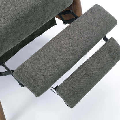 Fauteuil inclinable à accoudoirs en bois Saugus - Anthracite