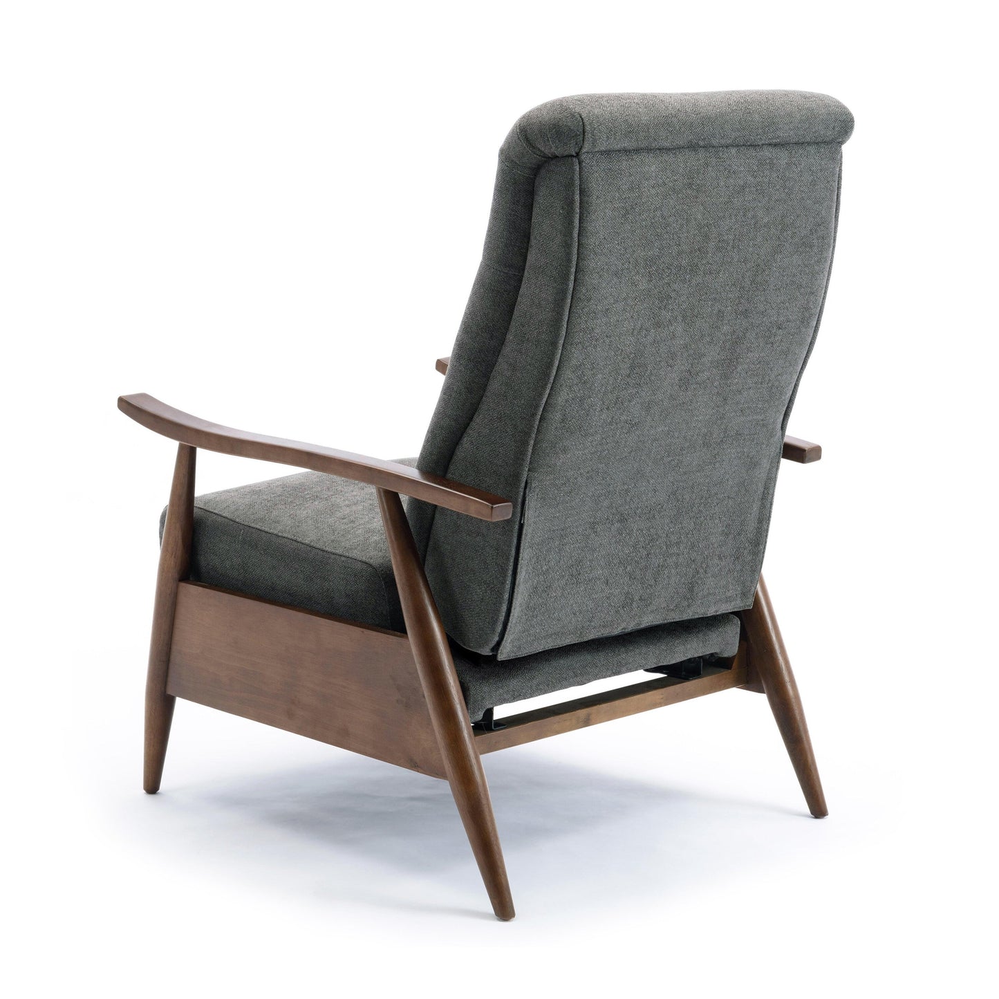 Fauteuil inclinable à accoudoirs en bois Saugus - Anthracite