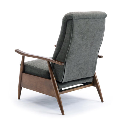 Fauteuil inclinable à accoudoirs en bois Saugus - Anthracite