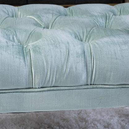 Banc ottoman en velours capitonné Scarlette par Christopher Knight Home