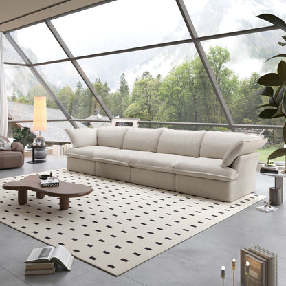 Canapés sectionnels pour salon, canapé sectionnel modulaire 4 places, housses de coussin amovibles