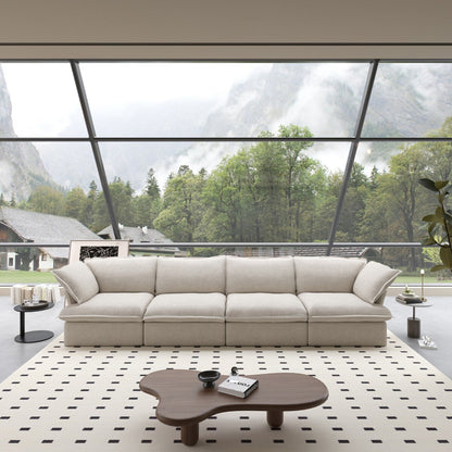 Canapés sectionnels pour salon, canapé sectionnel modulaire 4 places, housses de coussin amovibles