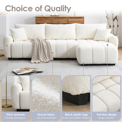 Canapé sectionnel ottoman mobile, mousse haute densité, combinaison libre