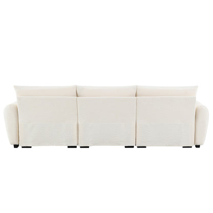 Canapé sectionnel ottoman mobile, mousse haute densité, combinaison libre