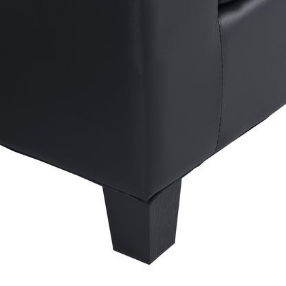 Ensemble de canapés sectionnels pour salon avec méridienne en L, porte-gobelet et méridienne gauche ou droite moderne 4 places (NOIR)