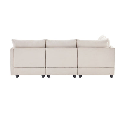 Canapé sectionnel à rayures verticales, 2 coussins, canapé 5 places avec pouf convertible, diverses combinaisons, forme en L