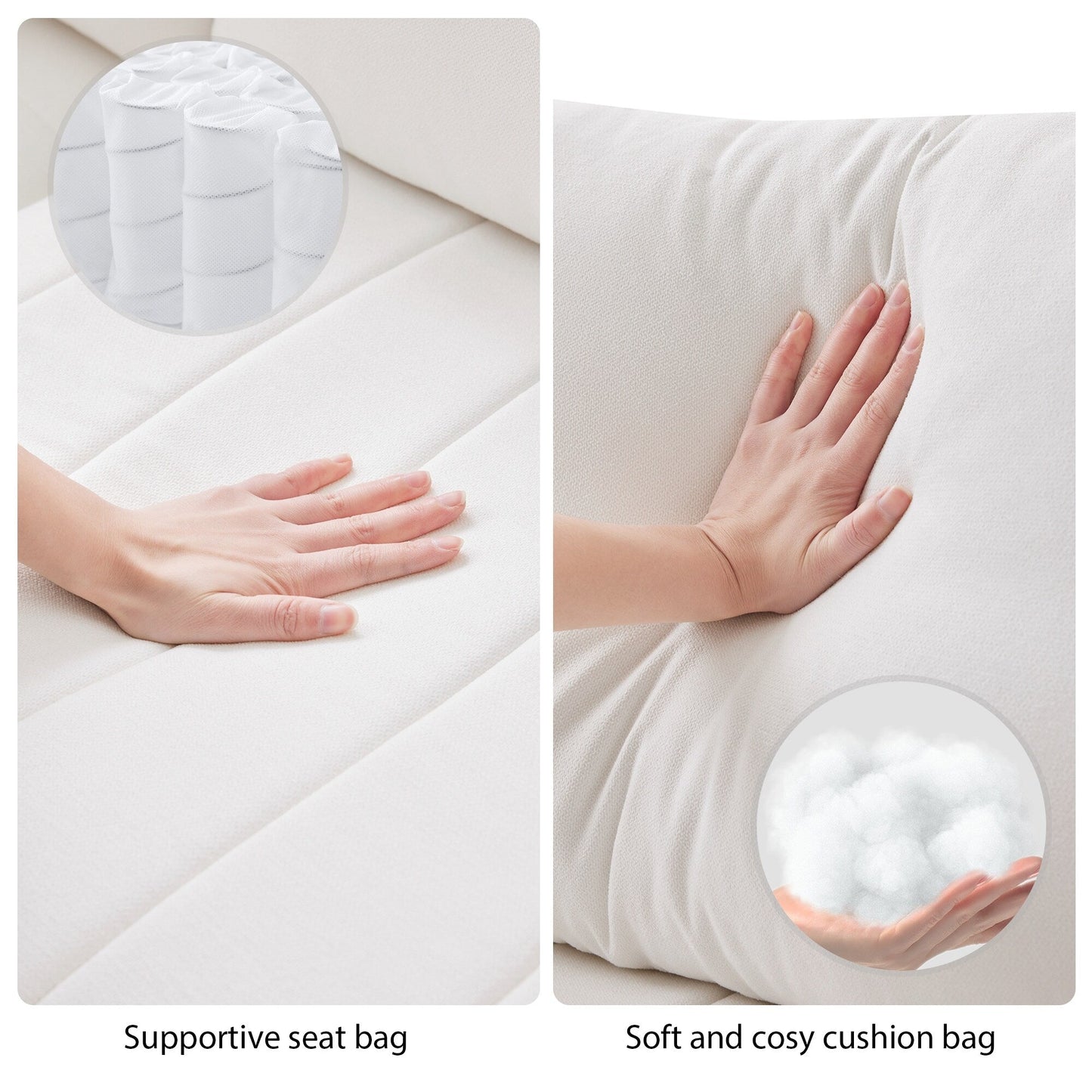 Canapé sectionnel à rayures verticales, 2 coussins, canapé 5 places avec pouf convertible, diverses combinaisons, forme en L