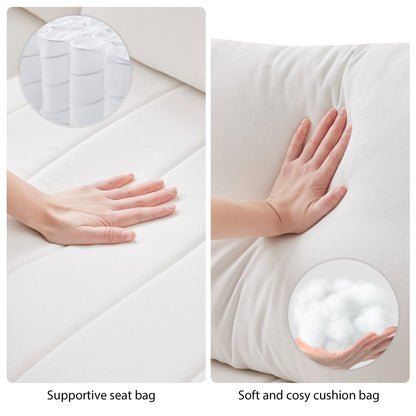 Canapé sectionnel à rayures verticales, 2 coussins, canapé 5 places avec pouf convertible, diverses combinaisons, forme en L