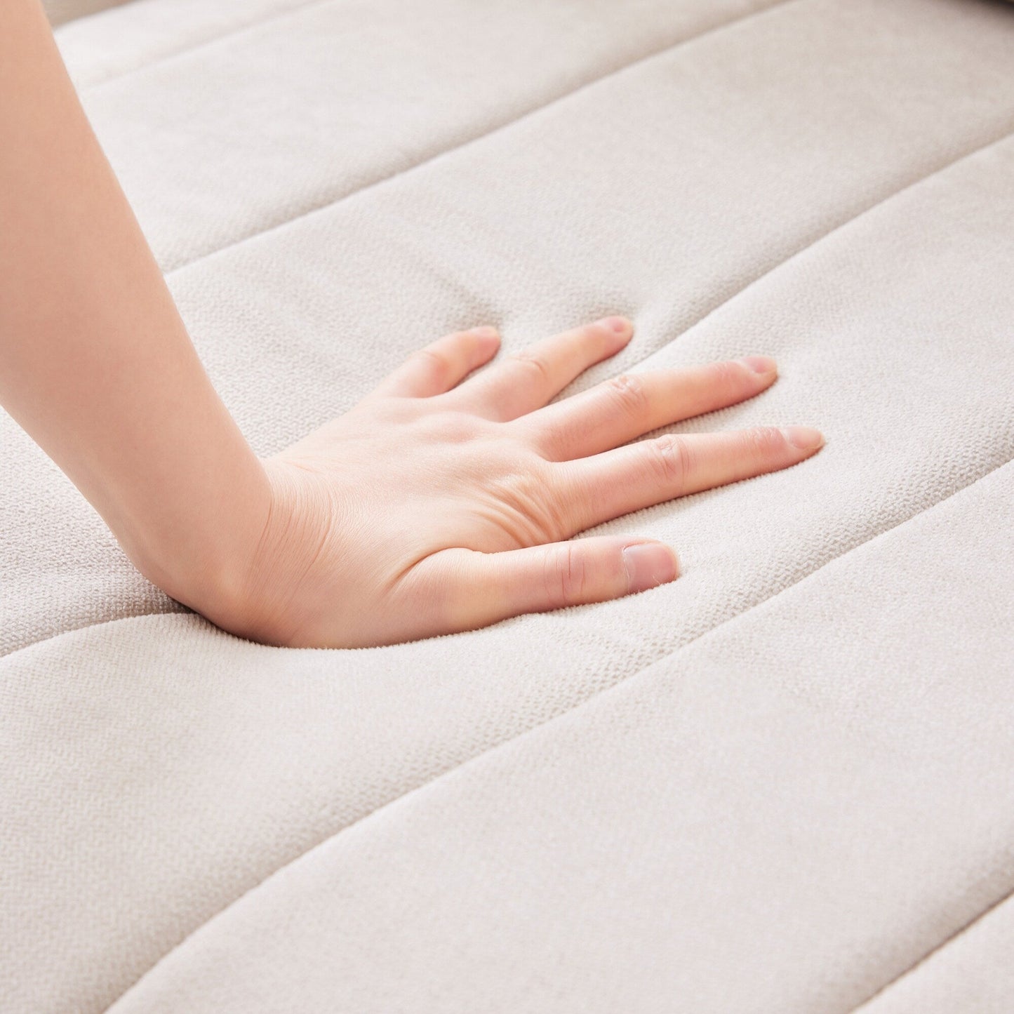 Canapé sectionnel à rayures verticales, 2 coussins, canapé 5 places avec pouf convertible, diverses combinaisons, forme en L