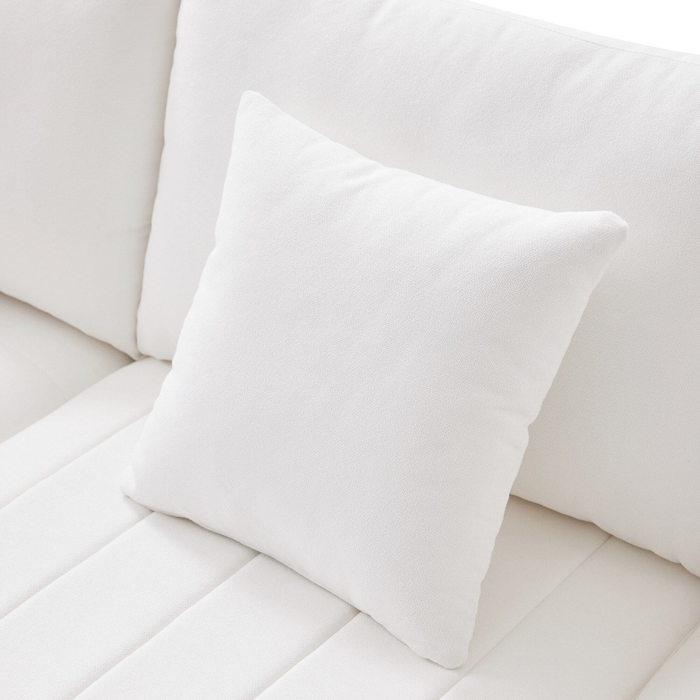 Canapé sectionnel à rayures verticales, 2 coussins, canapé 5 places avec pouf convertible, diverses combinaisons, forme en L