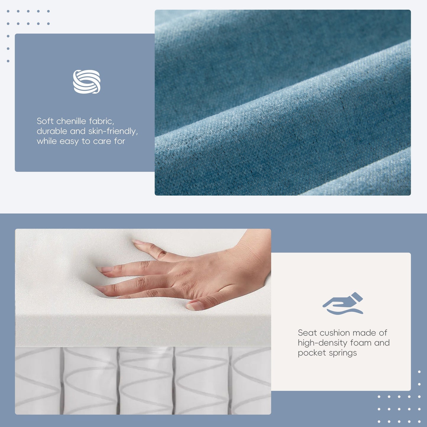 Canapé sectionnel en L avec accoudoirs multifonctions, chargeur double port, porte-gobelet, poches de rangement latérales, coussin moelleux