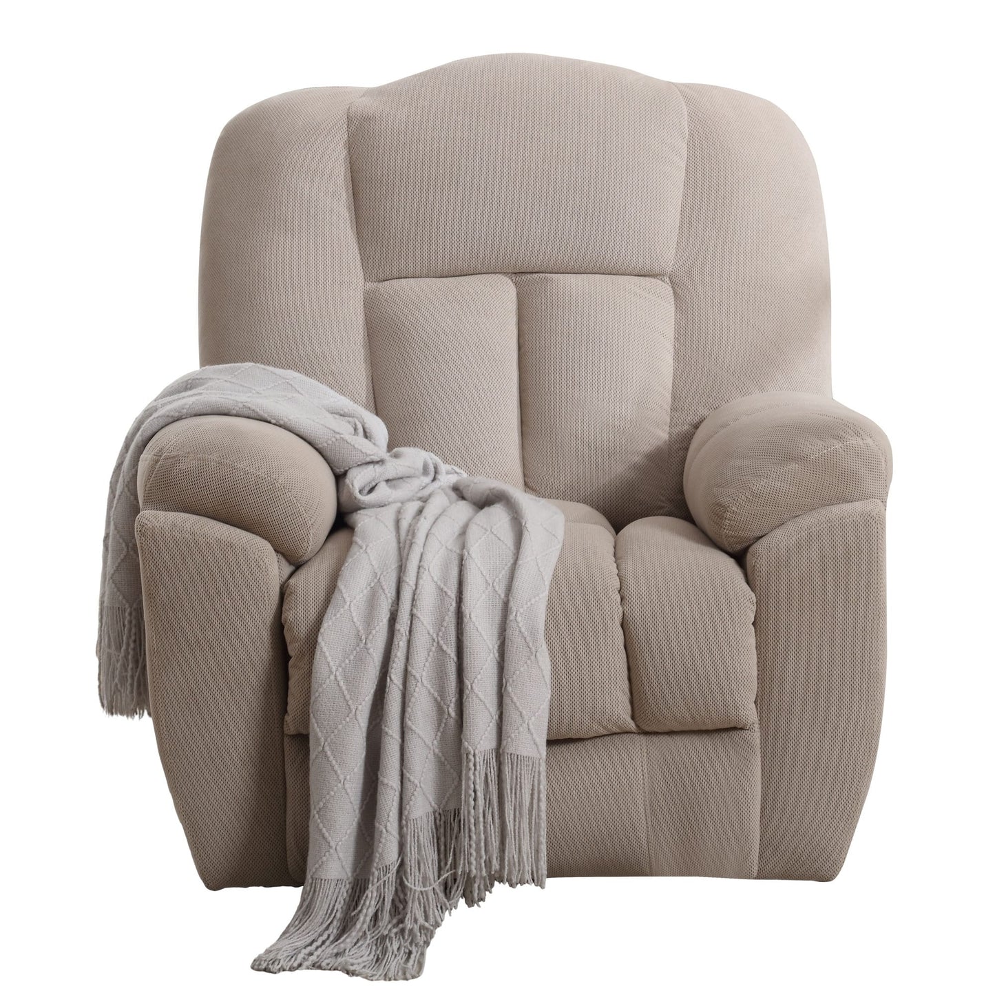 Fauteuil inclinable électrique pour personnes âgées avec chauffage et massage 8 points, chargement USB, poches de rangement latérales et revêtement durable