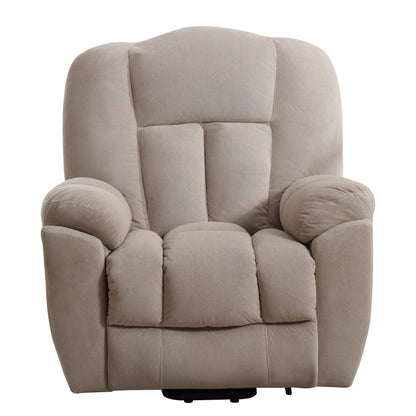 Fauteuil inclinable électrique pour personnes âgées avec chauffage et massage 8 points, chargement USB, poches de rangement latérales et revêtement durable