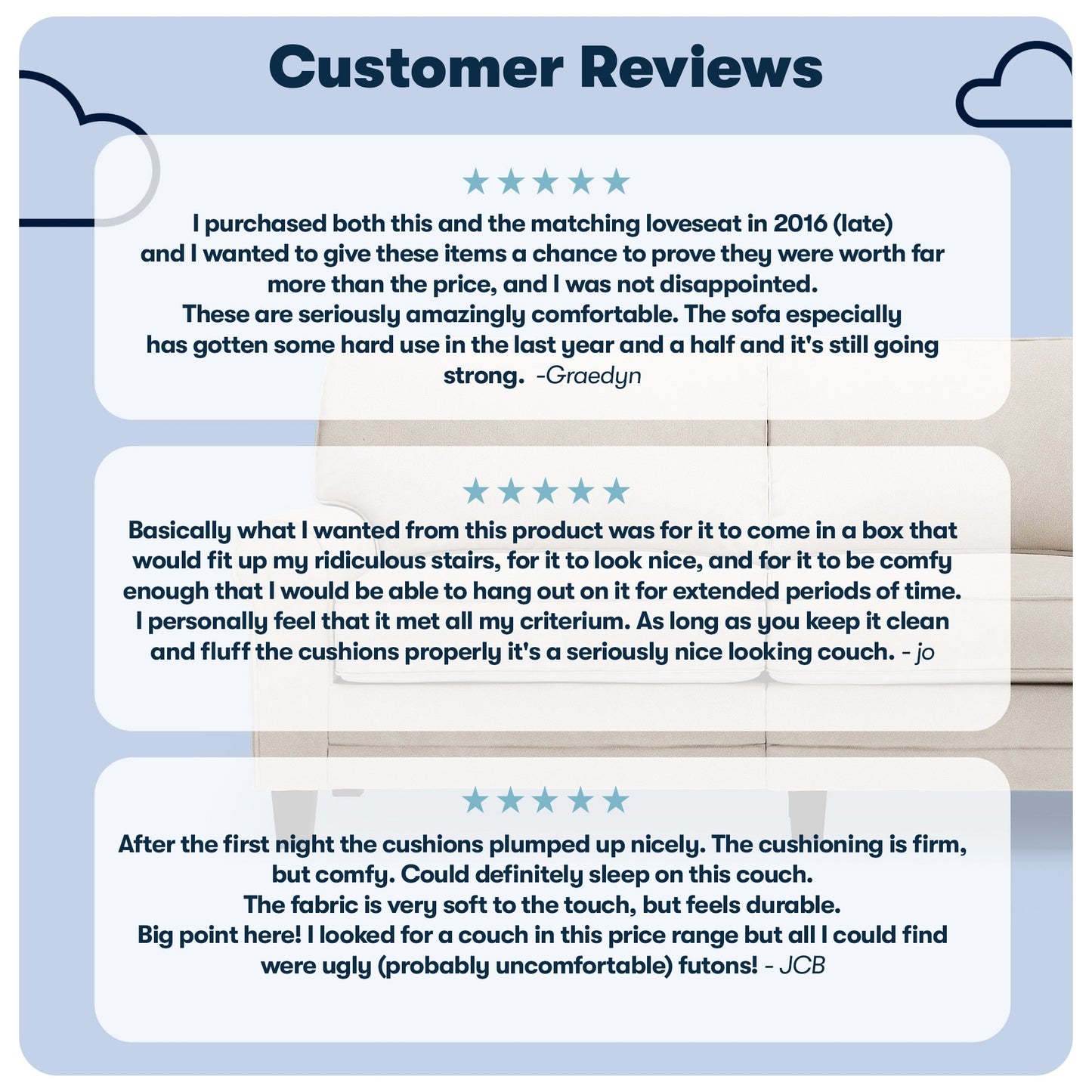 Canapé Serta Copenhagen 73 à accoudoirs roulés, polyester facile d'entretien, dossier moelleux, coussins d'assise à ressorts ensachés