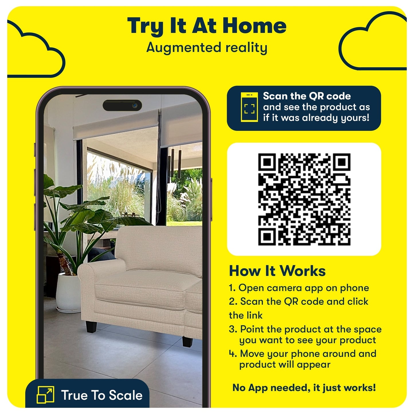 Canapé Serta Copenhagen 73 à accoudoirs roulés, polyester facile d'entretien, dossier moelleux, coussins d'assise à ressorts ensachés