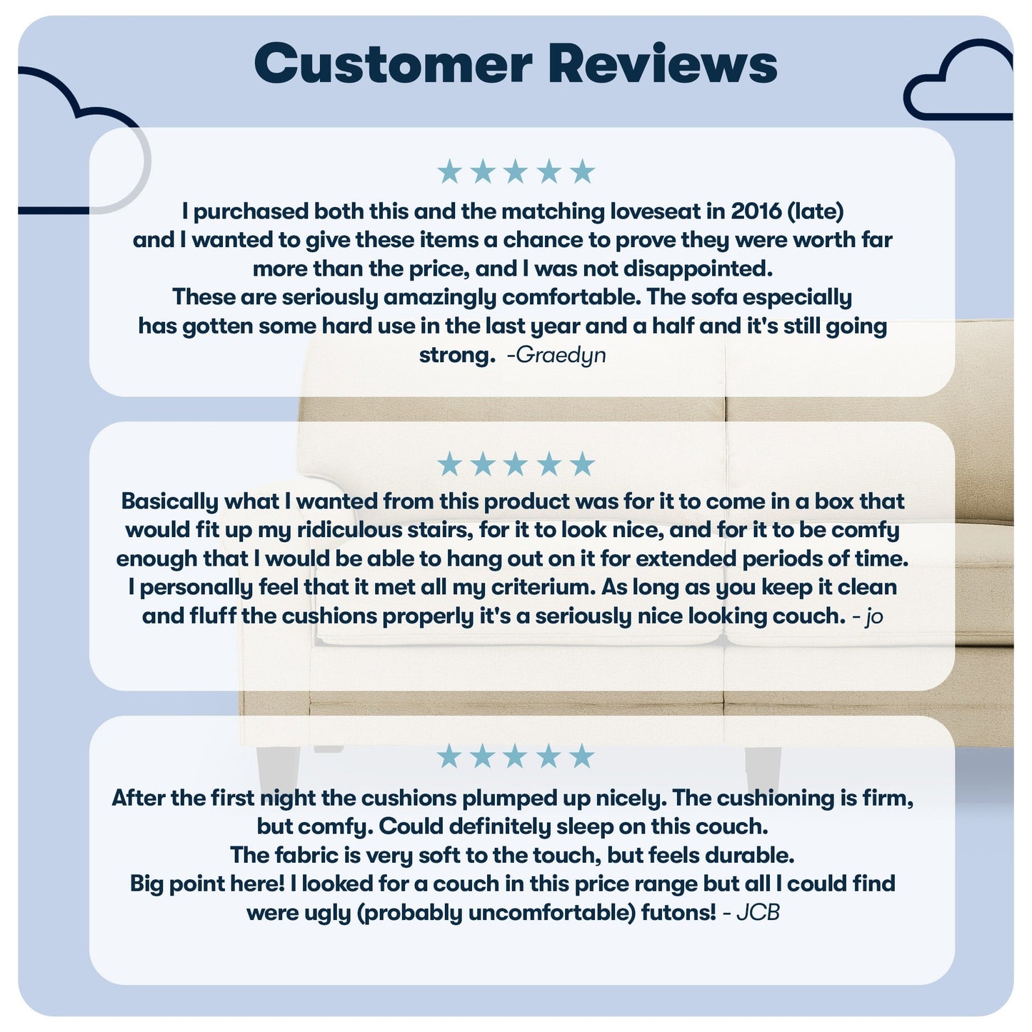 Canapé Serta Copenhagen 73 à accoudoirs roulés, polyester facile d'entretien, dossier moelleux, coussins d'assise à ressorts ensachés