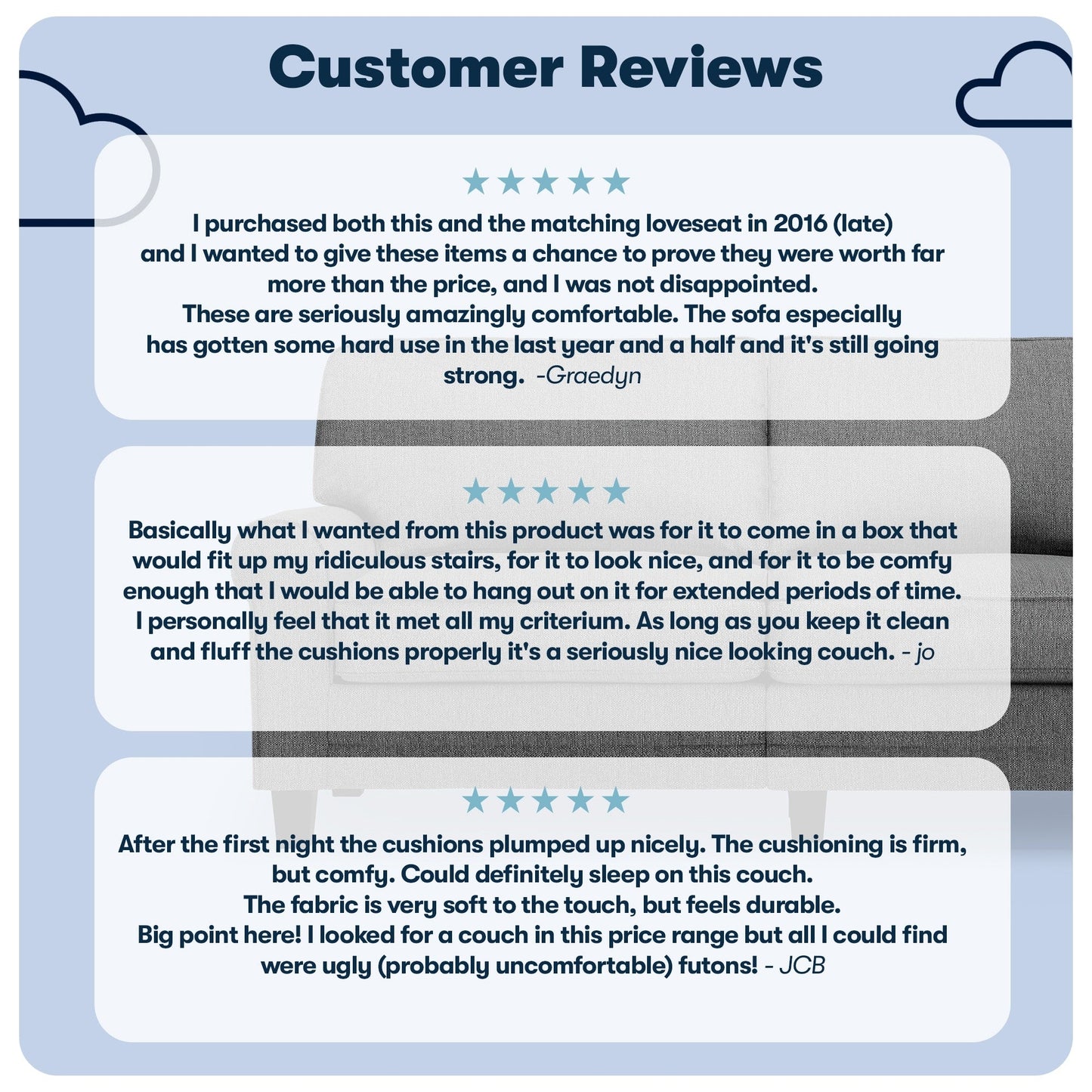 Canapé Serta Copenhagen 73 à accoudoirs roulés, polyester facile d'entretien, dossier moelleux, coussins d'assise à ressorts ensachés