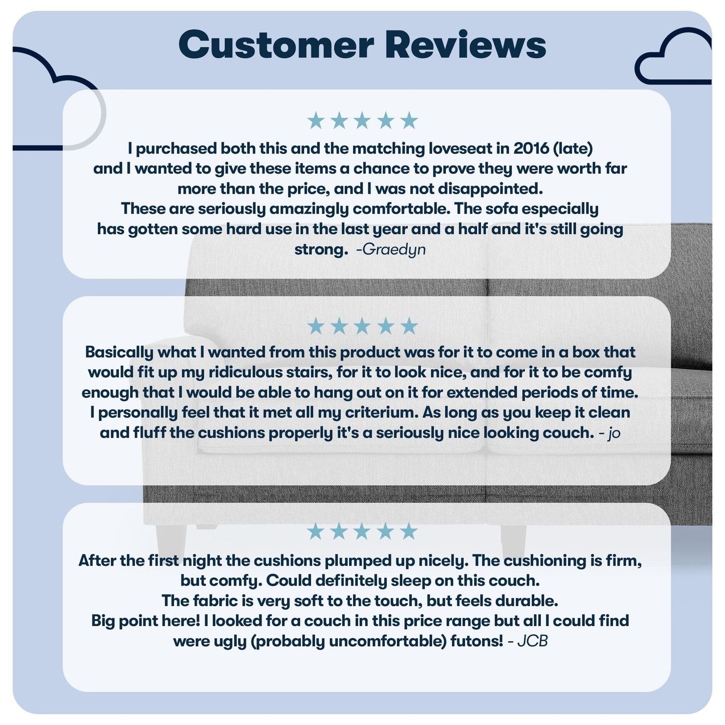 Canapé Serta Copenhagen 78 à accoudoirs roulés, polyester facile d'entretien, dossier moelleux, coussins d'assise à ressorts ensachés