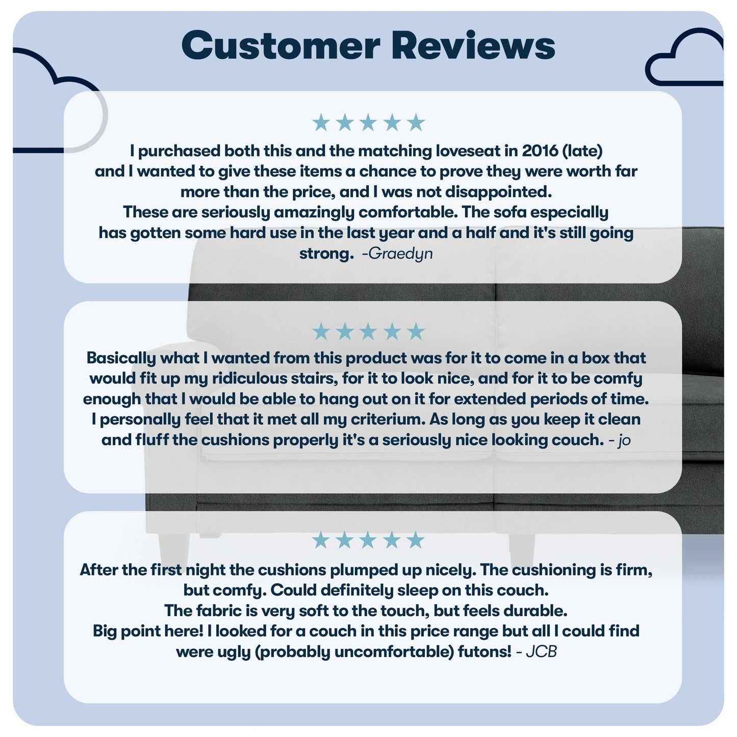 Canapé Serta Copenhagen 78 à accoudoirs roulés, polyester facile d'entretien, dossier moelleux, coussins d'assise à ressorts ensachés