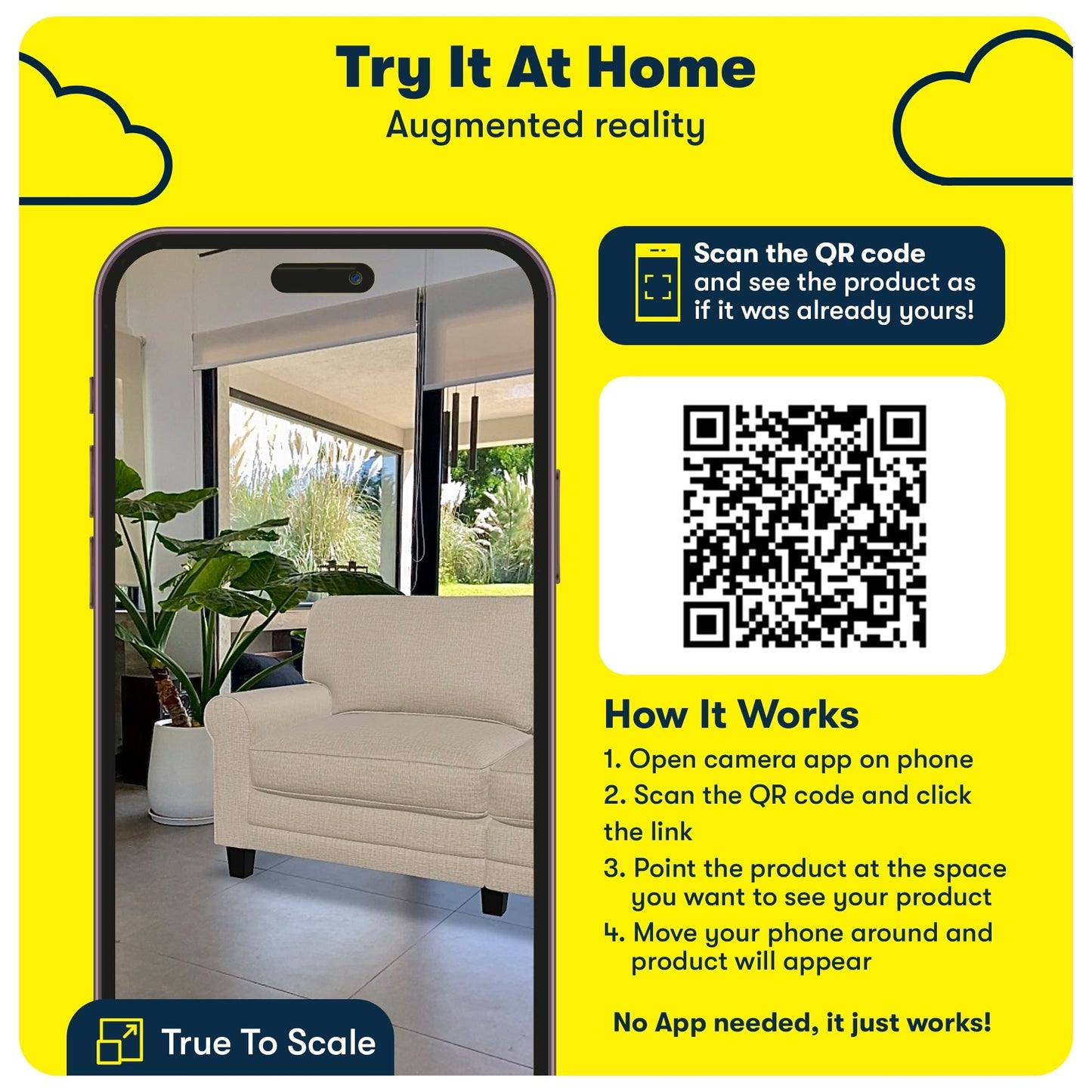 Canapé Serta Copenhagen 78 à accoudoirs roulés, polyester facile d'entretien, dossier moelleux, coussins d'assise à ressorts ensachés