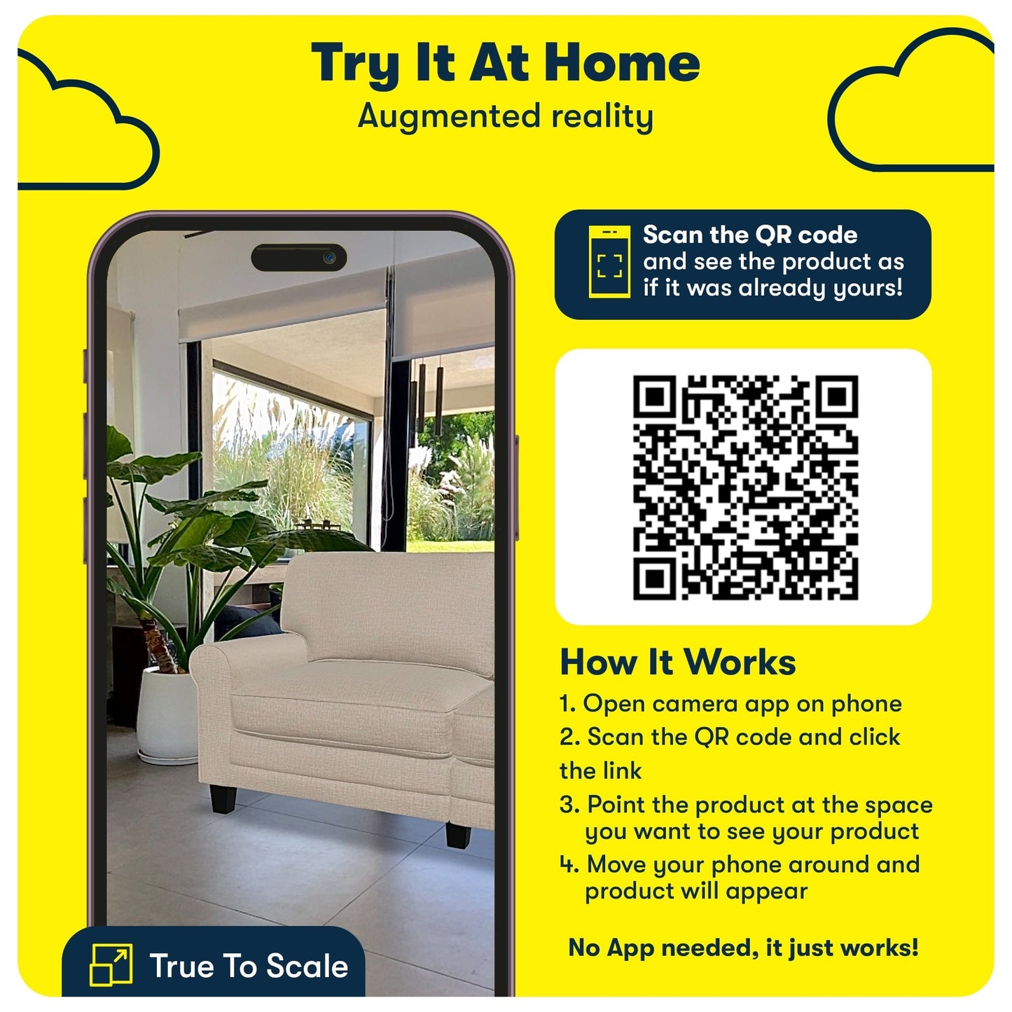 Canapé Serta Copenhagen 78 à accoudoirs roulés, polyester facile d'entretien, dossier moelleux, coussins d'assise à ressorts ensachés