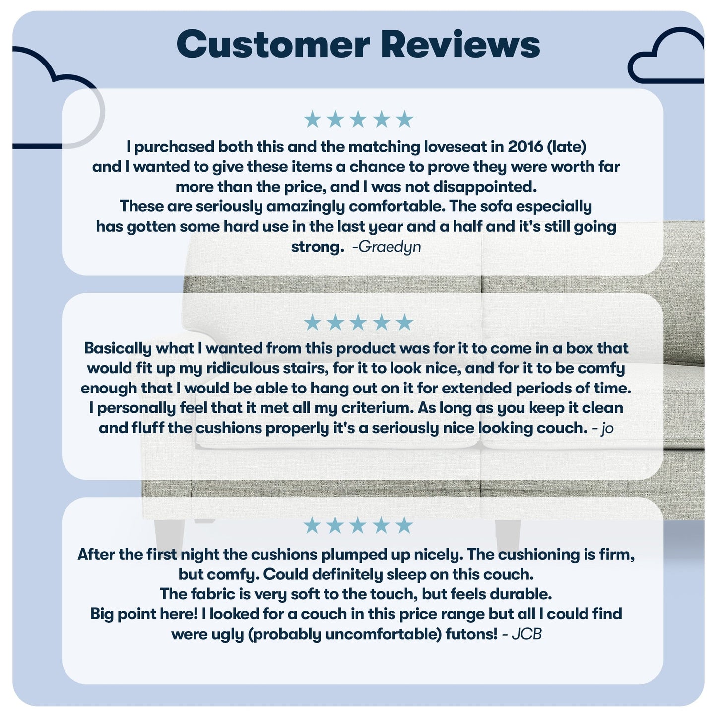 Canapé Serta Copenhagen 78 à accoudoirs roulés, polyester facile d'entretien, dossier moelleux, coussins d'assise à ressorts ensachés