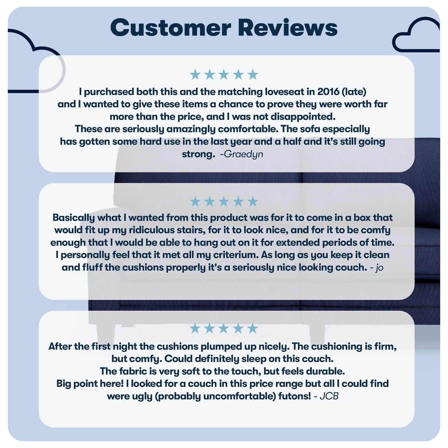 Canapé Serta Copenhagen 78 à accoudoirs roulés, polyester facile d'entretien, dossier moelleux, coussins d'assise à ressorts ensachés