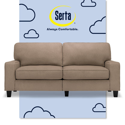 Canapé Serta Palisades 73 avec accoudoirs droits, polyester facile d'entretien, dossier moelleux et coussins d'assise à ressorts ensachés