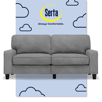 Canapé Serta Palisades 73 avec accoudoirs droits, polyester facile d'entretien, dossier moelleux et coussins d'assise à ressorts ensachés