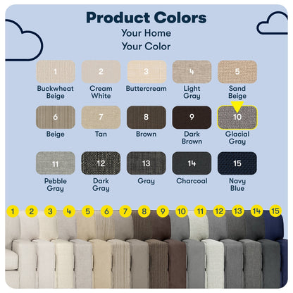 Canapé Serta Palisades 73 avec accoudoirs droits, polyester facile d'entretien, dossier moelleux et coussins d'assise à ressorts ensachés