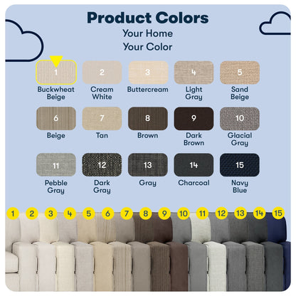 Canapé Serta Palisades 73 avec accoudoirs droits, polyester facile d'entretien, dossier moelleux et coussins d'assise à ressorts ensachés