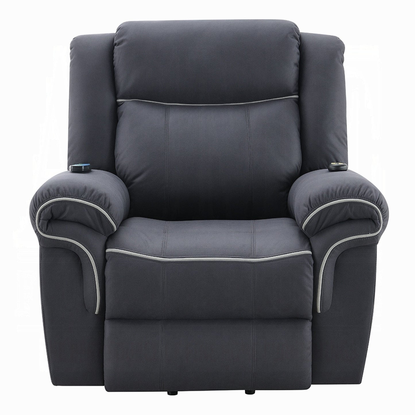 Fauteuil releveur et inclinable Seru Power Motion, massage chauffant, gris foncé