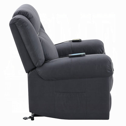 Fauteuil releveur et inclinable Seru Power Motion, massage chauffant, gris foncé