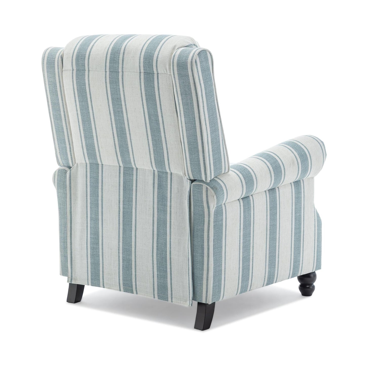 Fauteuil inclinable en cuir PU et lin à tête de clou du milieu du siècle