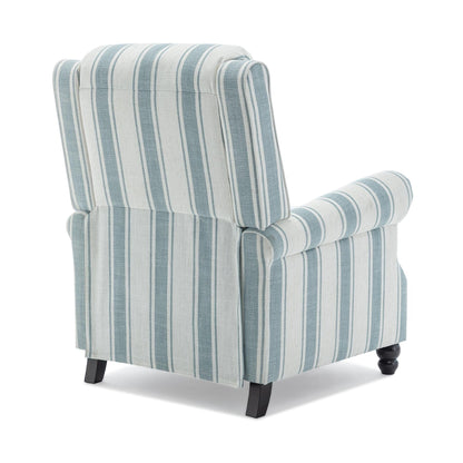 Fauteuil inclinable en cuir PU et lin à tête de clou du milieu du siècle