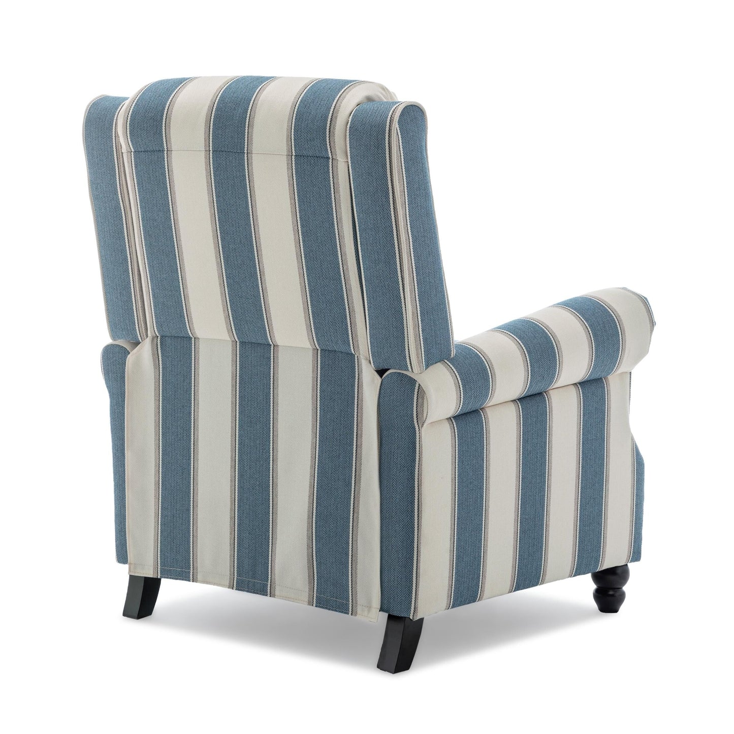 Fauteuil inclinable en cuir PU et lin à tête de clou du milieu du siècle