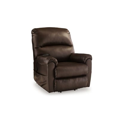 Fauteuil inclinable électrique Shadow Power Lift, similicuir marron chocolat riche