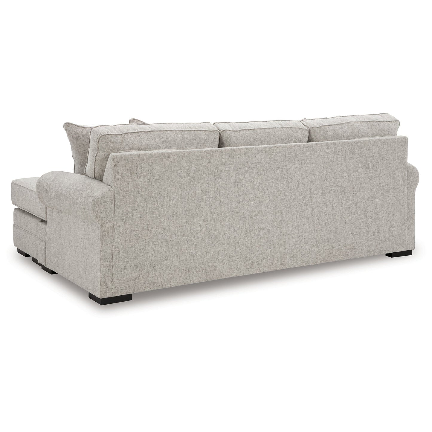 Canapé-lit Shelyn avec 4 coussins décoratifs, polyester gris sable, 97 pouces