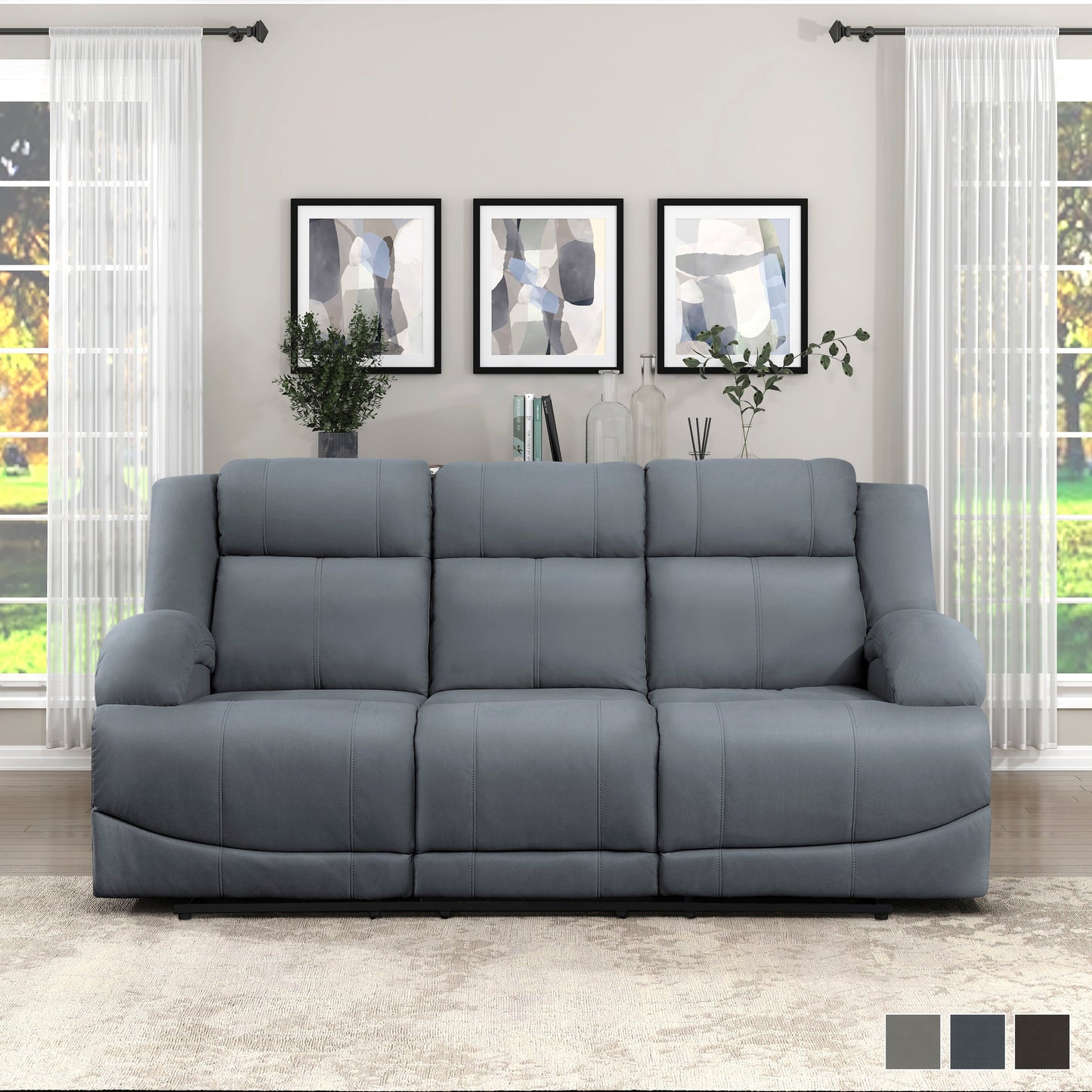 Canapé inclinable double manuel Sherwood